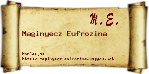 Maginyecz Eufrozina névjegykártya